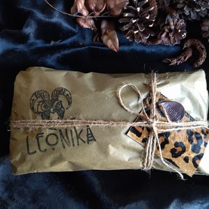 Cartera de Leopardo, Clutch con Tachuelas de Leopardo, Clutch Boho Animal Print, Clutch Animal Print, Cartera Tachonada Leopardo imagen 9