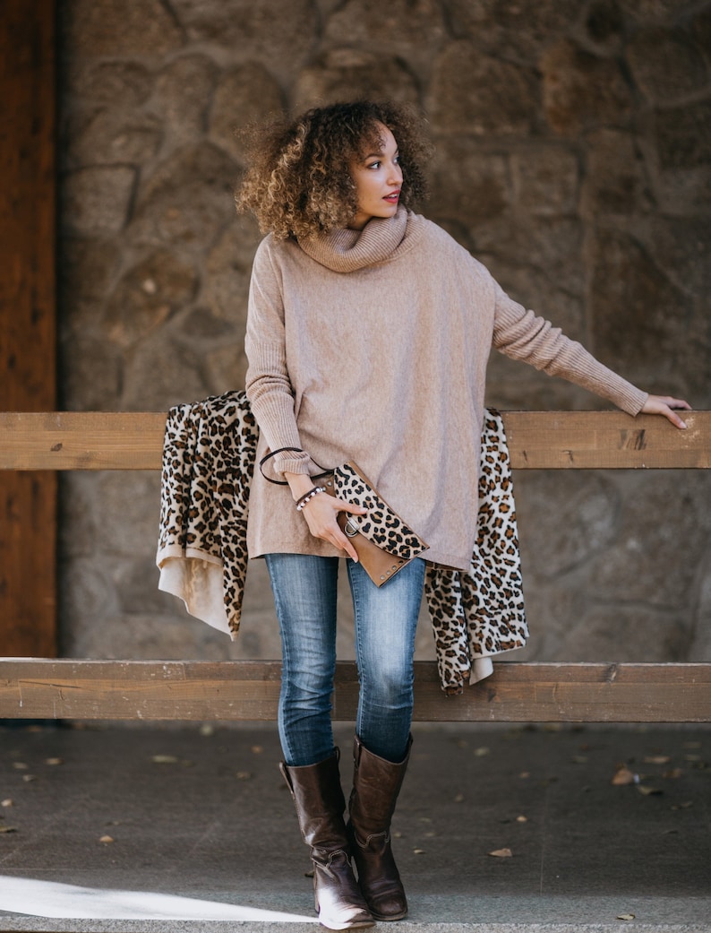 Cartera de Leopardo, Clutch con Tachuelas de Leopardo, Clutch Boho Animal Print, Clutch Animal Print, Cartera Tachonada Leopardo imagen 8