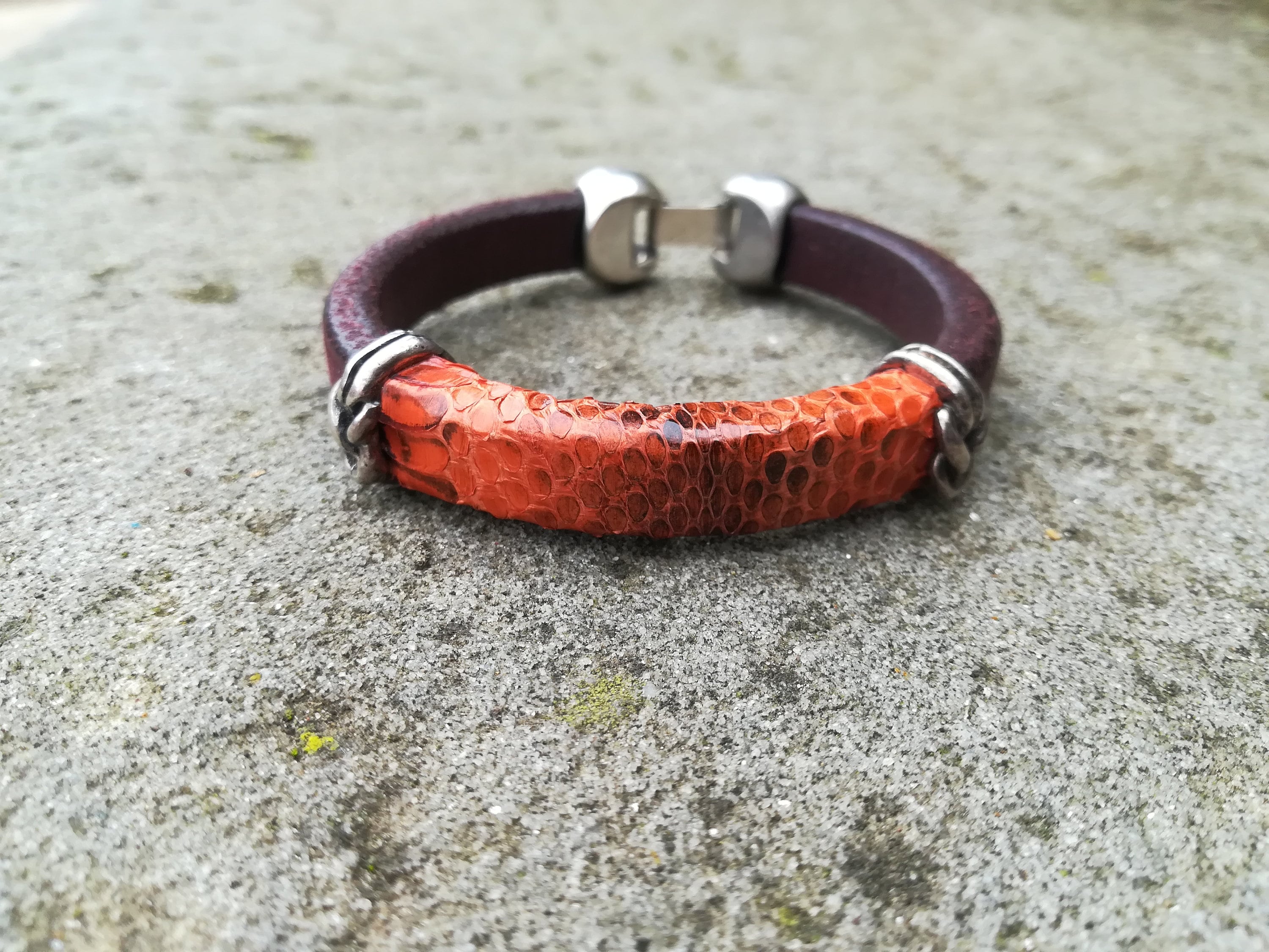 INMIND Handcrafted Jewellery Python Leather Bracelet