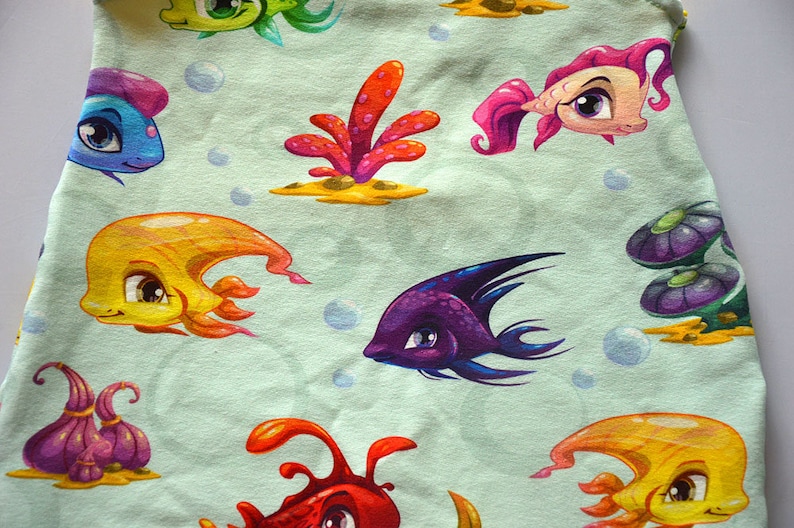 Baby harem romper rainbow FISHES print harem jumpsuit playsuit harem overall unisex preemie to 2T new baby girl gif FISHES print romper