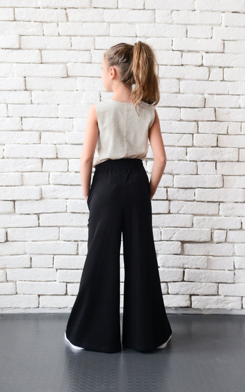 Black Maxi Pants for Kids/unisex Children Pants/long Wide Etsy