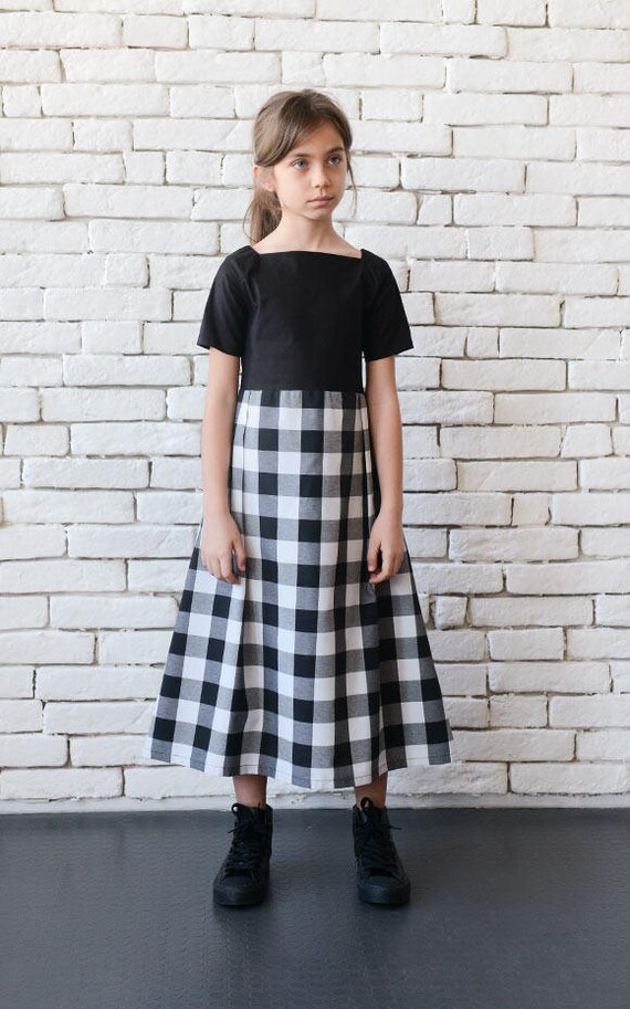 baby girl checked dress