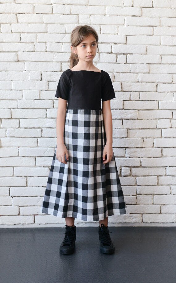 girls checkered dress