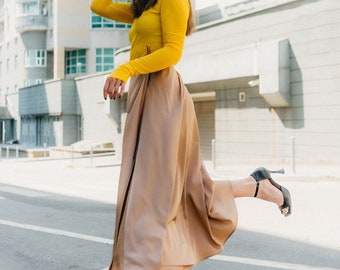 Silk slip skirt maxi beige. Silk wrap. Multi Color long silk satin skirt Silk bias cut slip skirt Silk clothing Silk basics