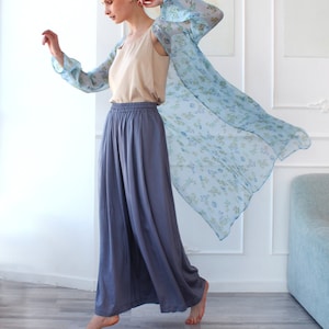 Palazzo pants Wide Leg Pants Organic Yoga Pants with Pleats Woman Plus Size Trousers Parachute Bohemian Sweat Hippie Pants