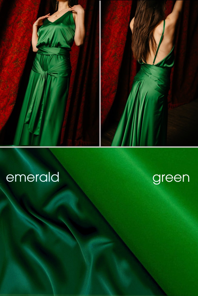 Green Wedding Dress Green Bridesmaid Dress. Long Maxi Dress Etsy