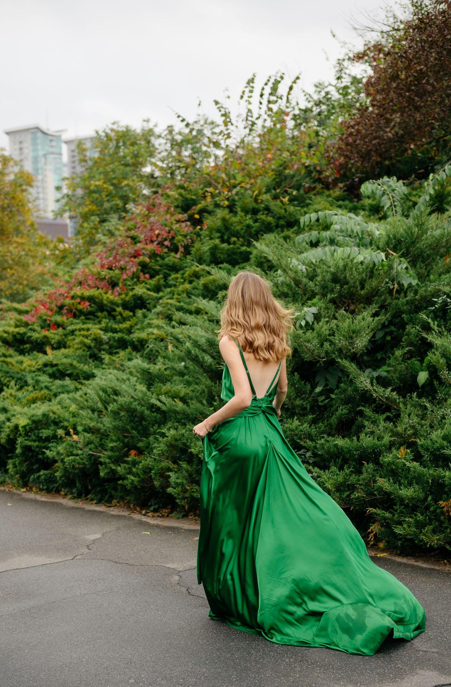 green emerald velvet dress On Your Way Sage Green Floral Dress, Large - The Mint Julep Boutique main image 0