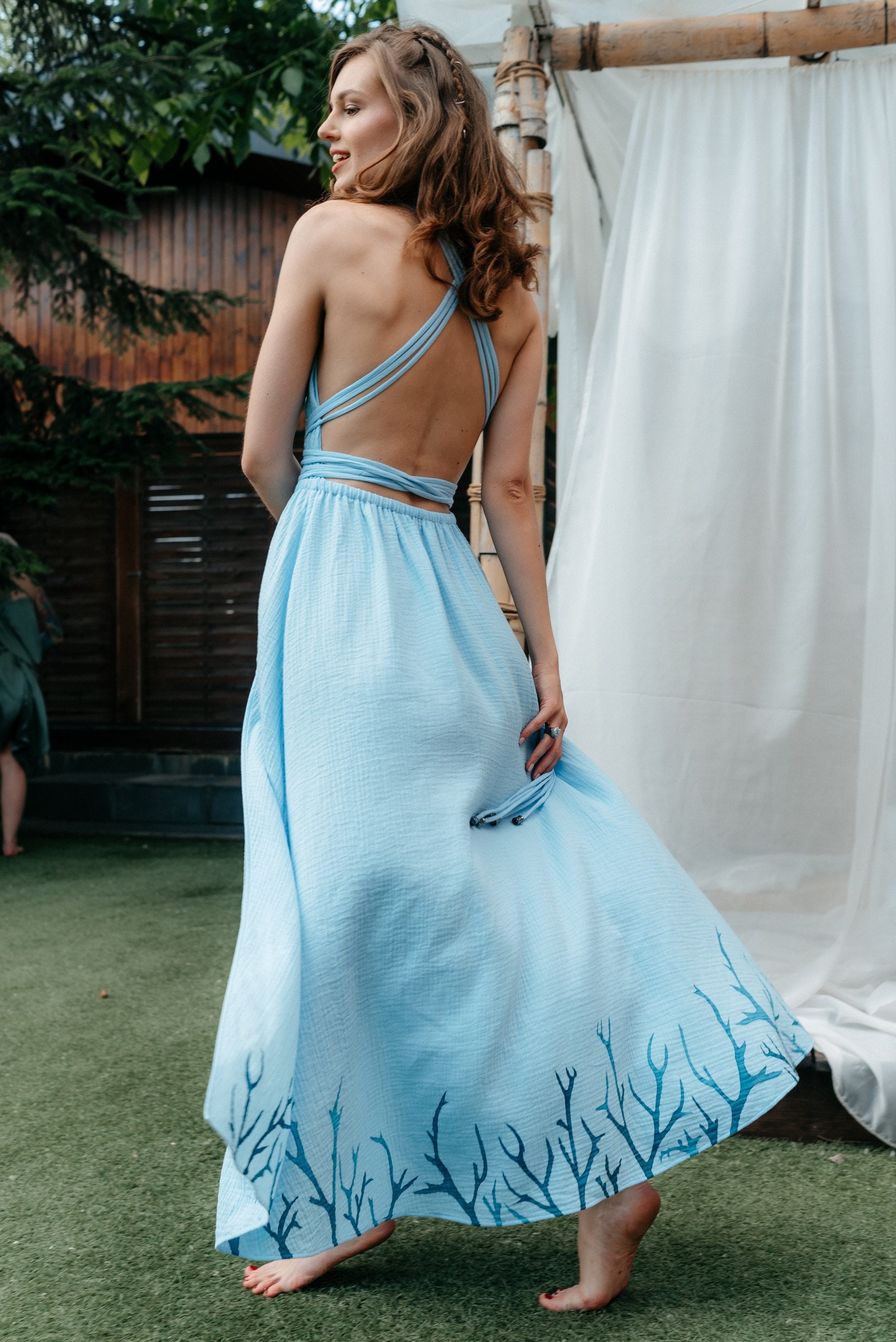 grecian blue dress Santorini - Maxi Dress main image 0