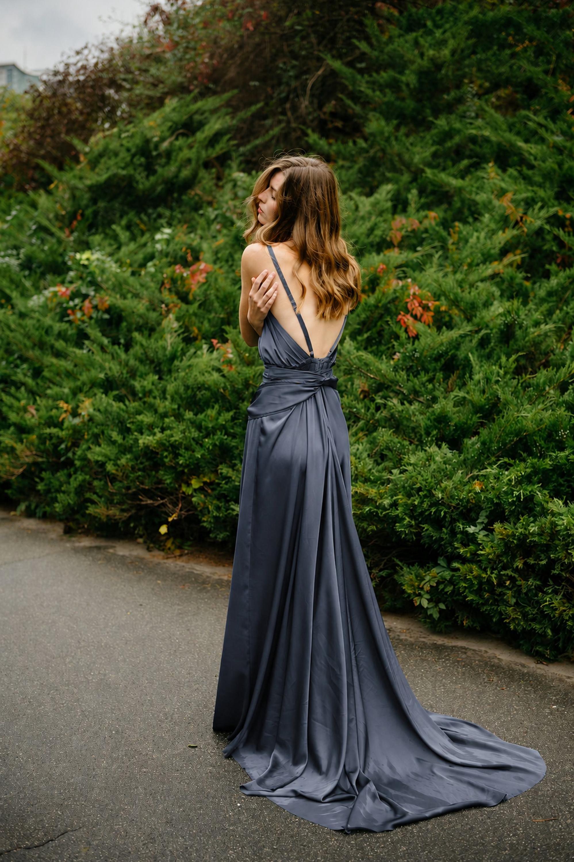 Grey Evening Dress