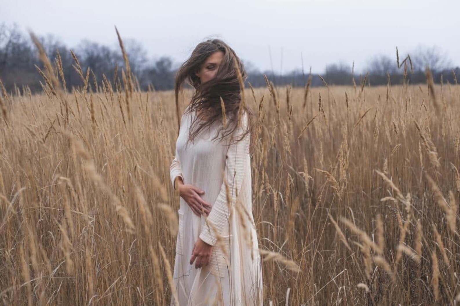 Wool Dress of Soft Peach Wool Gift for Women Wrap Dress Spring Cocktail