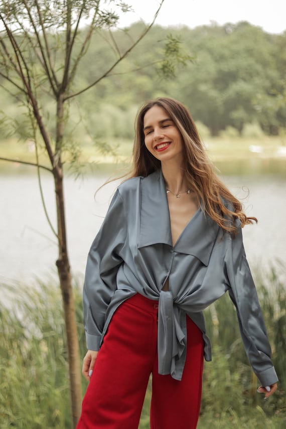 Silk blouse dames hotsell