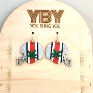 Ohio State Football Helmet Earrings Officially Licensed by The Ohio State University Buckeye Game Day Gear Fan Merchandise OSU Gift Idea