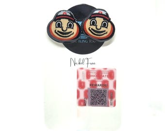 Brutus Buckeye Stud Earrings: Ohio State Game Day - Officially Licensed