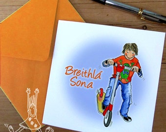 Breithlá Sona, Happy Brithday Boy, Birthday card for boy, card for boy,