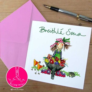 Feliz cumpleaños, Breithlá Sona, tarjeta de cumpleaños para mujer