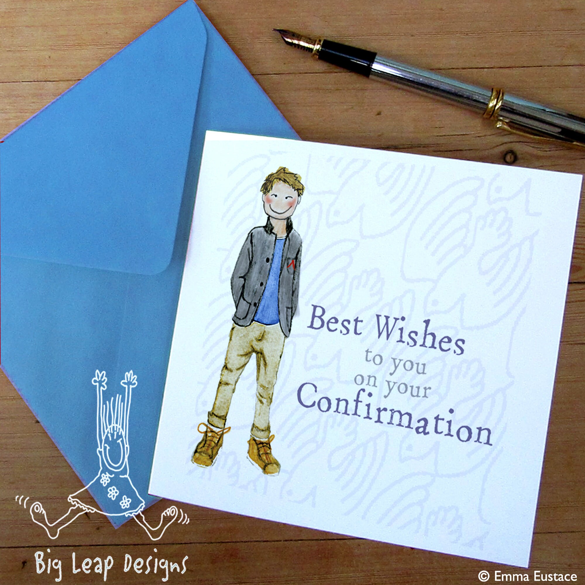 Confirmation Card: Hand-illustrated, Modern Design - Etsy