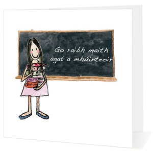Go raibh Maith agat a Mhúinteoir, Irish card, Gaeilge