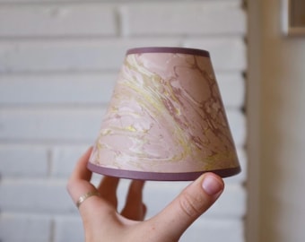 Marbled Vintage Lilac Lampshade