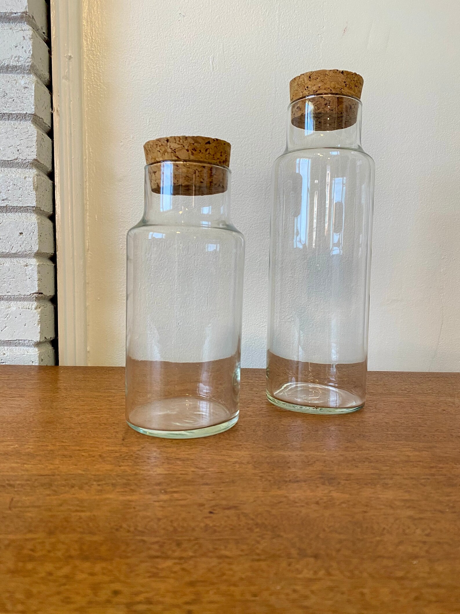 Vintage Storage Jars with Cork Lids Etsy