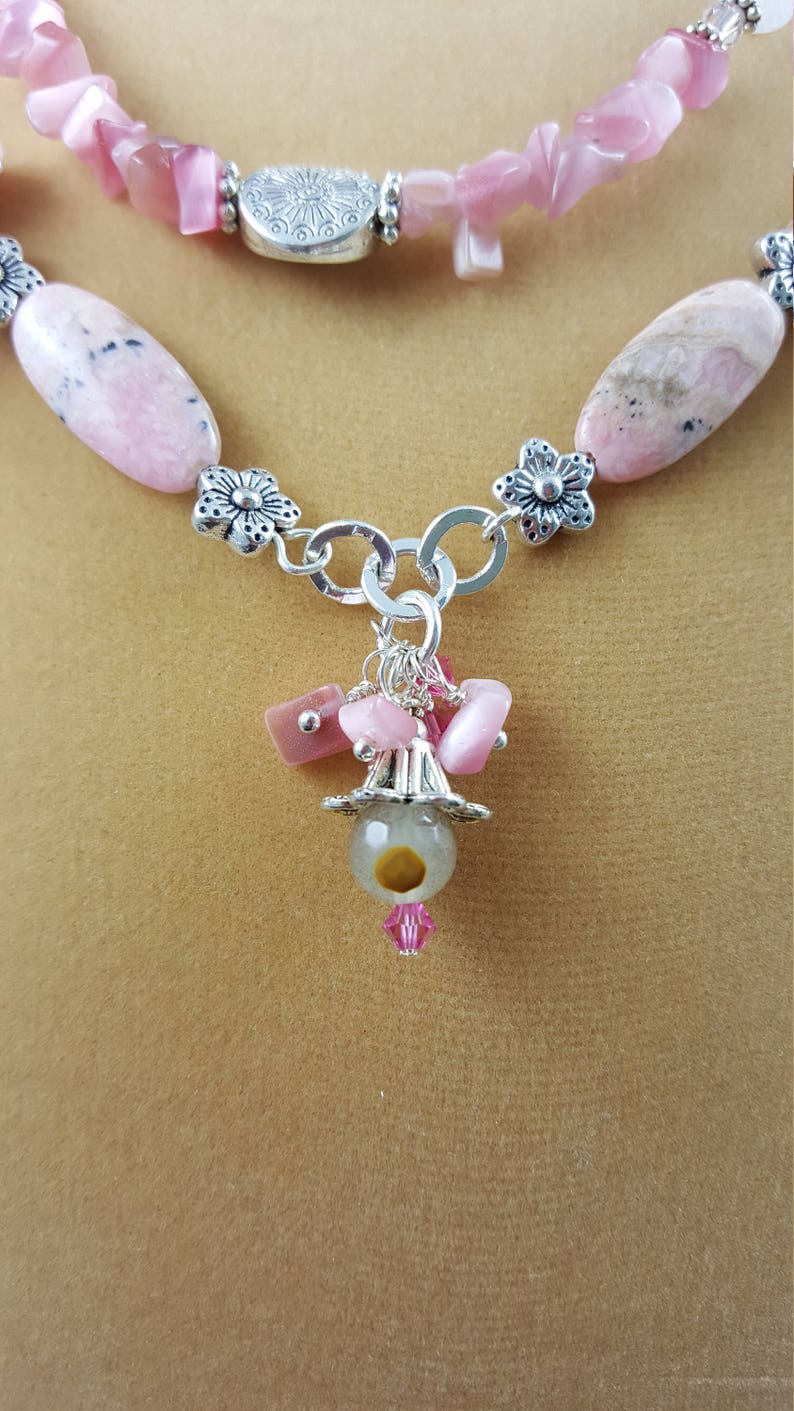 Rose Multi Strand Necklace