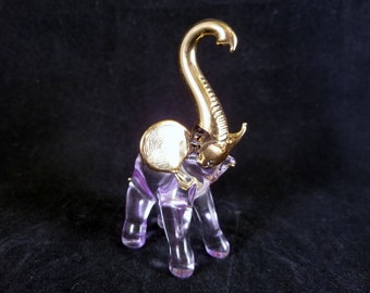 Hand blown glass elephant