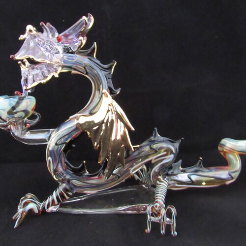 Hand Blown Glass Dragon Head Pipe. Etsy