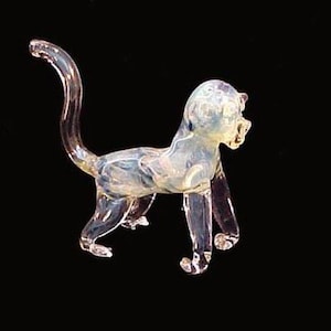 Hand blown glass monkey pipe.