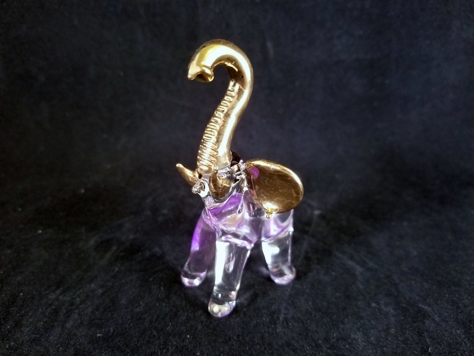 Hand Blown Glass Elephant Etsy