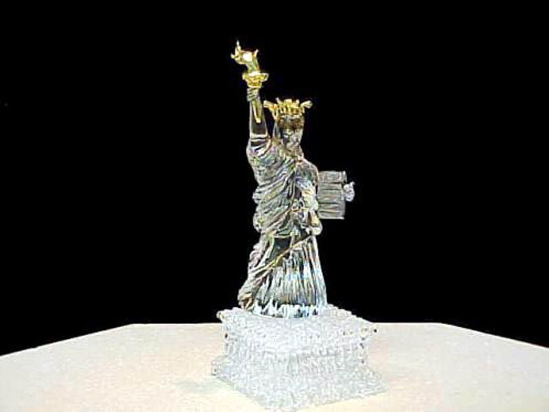 Hand Blown Glass Statue of Liberty. Etsy