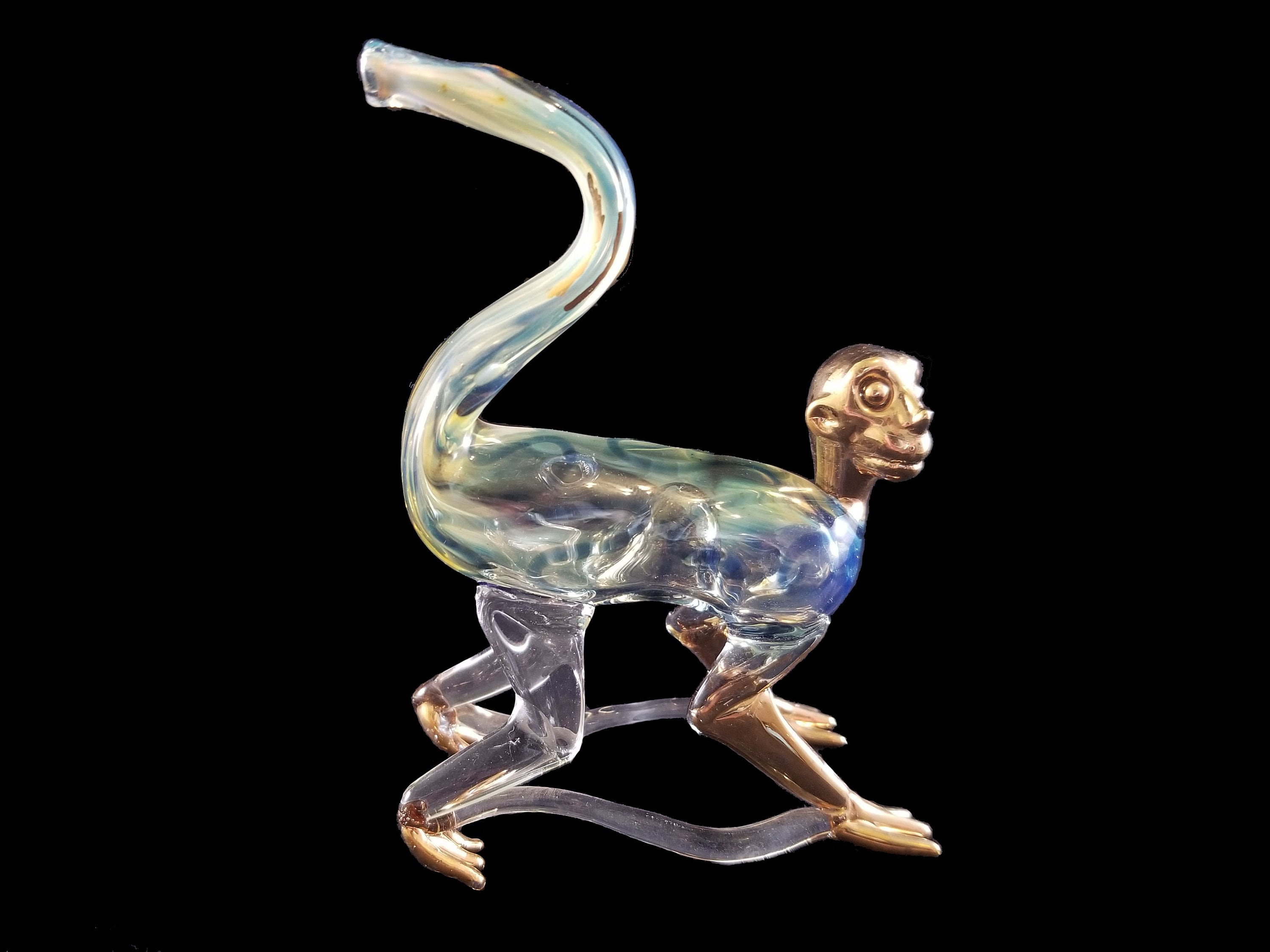 Glass Monkey Pipe. Etsy