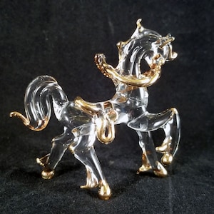 Hand blown glass horse &quot;show horse&quot;