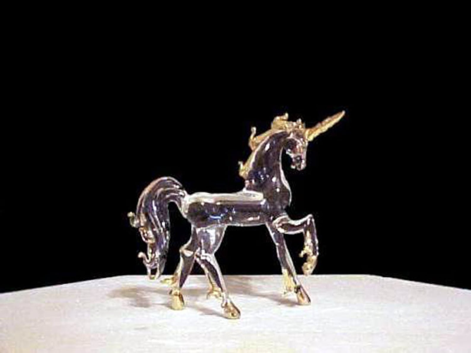 Hand Blown Glass Unicorn. Etsy
