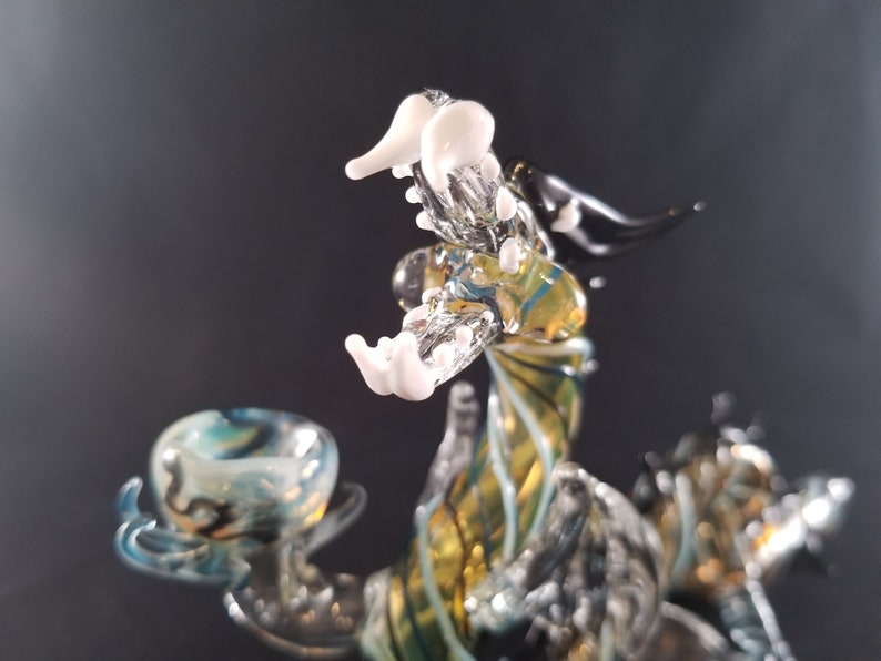 Hand Blown Glass Dragon Pipe With Wings. Etsy