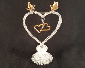 Love birds wedding cake topper