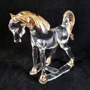 Hand blown glass horse