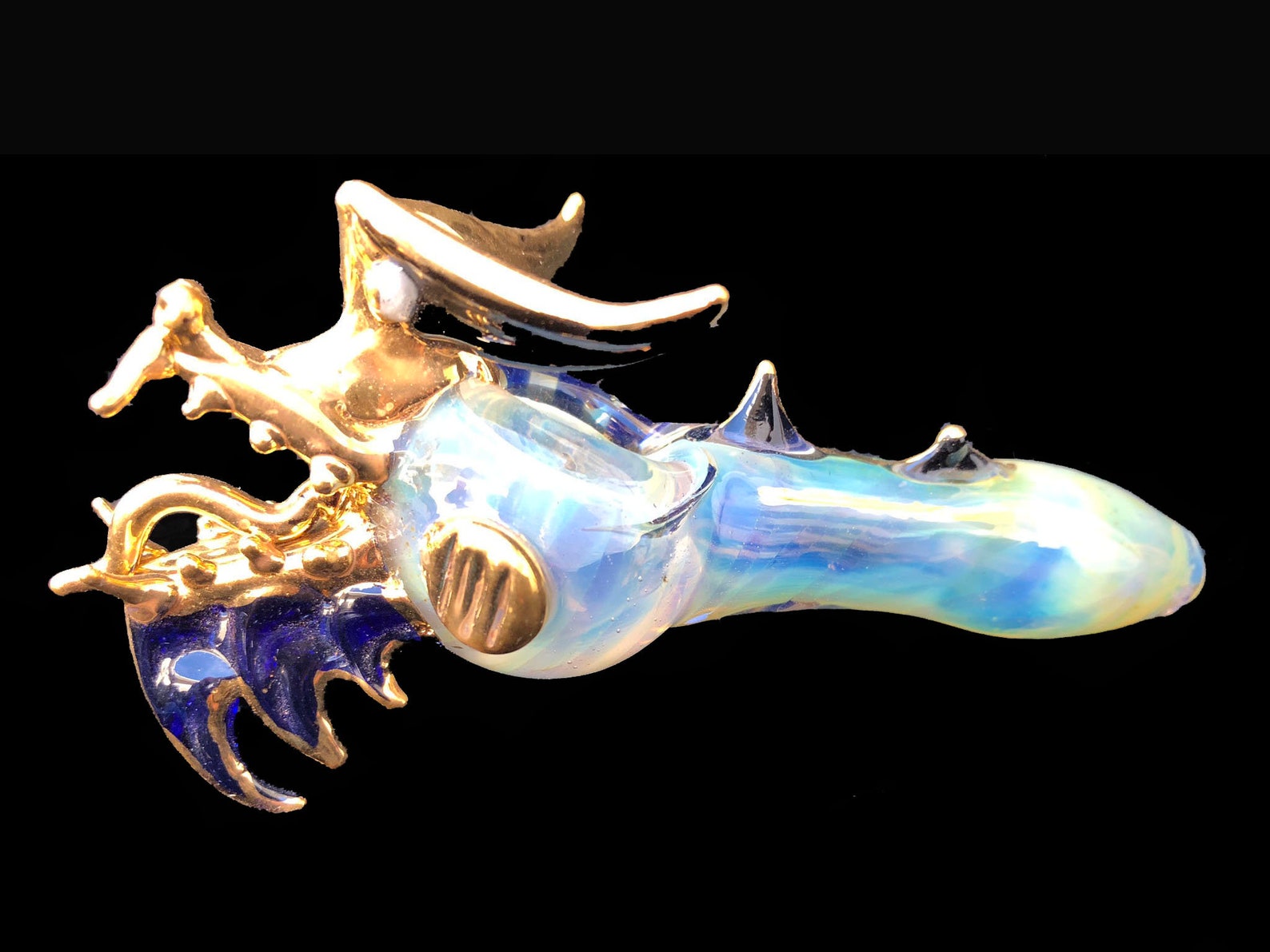 Hand Blown Glass Dragon Head Pipe. Etsy