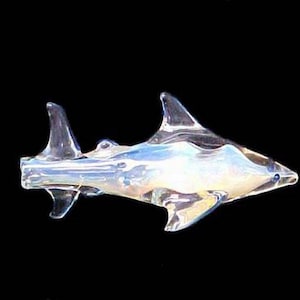 Hand blown glass shark  pipe.