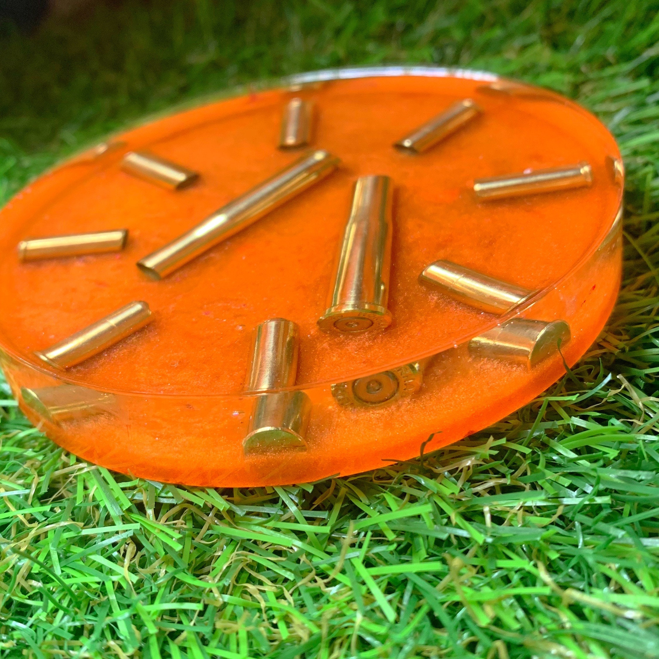 Orange and clear bullet resin coasters valentines birthday Etsy
