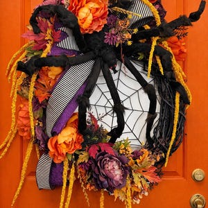 Halloween Wreath, Fall Wreath, Autumn Wreath, Spider Wreath, Grapevine Wreath, Halloween Grapevine, Spooky Halloween Halloween Decor, Holida