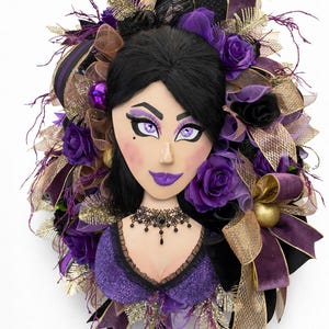 Glam Halloween, Happy Herd, Gothic Halloween, Halloween Wreath, Vampire Wreath, Halloween Door Decor, Wreath for Halloween, XXL Halloween image 2