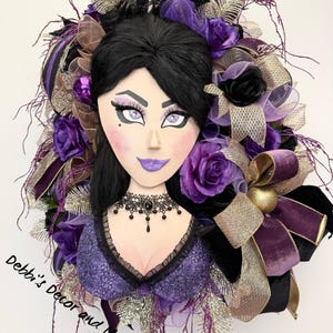 Glam Halloween, Happy Herd, Gothic Halloween, Halloween Wreath, Vampire Wreath, Halloween Door Decor, Wreath for Halloween, XXL Halloween image 3