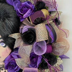 Glam Halloween, Happy Herd, Gothic Halloween, Halloween Wreath, Vampire Wreath, Halloween Door Decor, Wreath for Halloween, XXL Halloween image 8