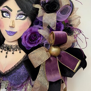 Glam Halloween, Happy Herd, Gothic Halloween, Halloween Wreath, Vampire Wreath, Halloween Door Decor, Wreath for Halloween, XXL Halloween image 9