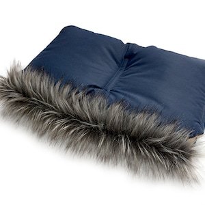 Waterproof pram/ stroller muff, gloves, hand muff, hand warmer with fur - Choose your fabric!