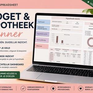 Nederlandse Budget en Hypotheek Planner Excel | Huishoudboekje, Maandbudget & Hypotheek Inzicht