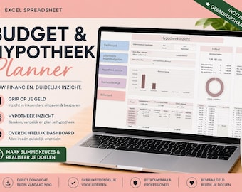 Nederlandse Budget en Hypotheek Planner Excel | Huishoudboekje, Maandbudget & Hypotheek Inzicht