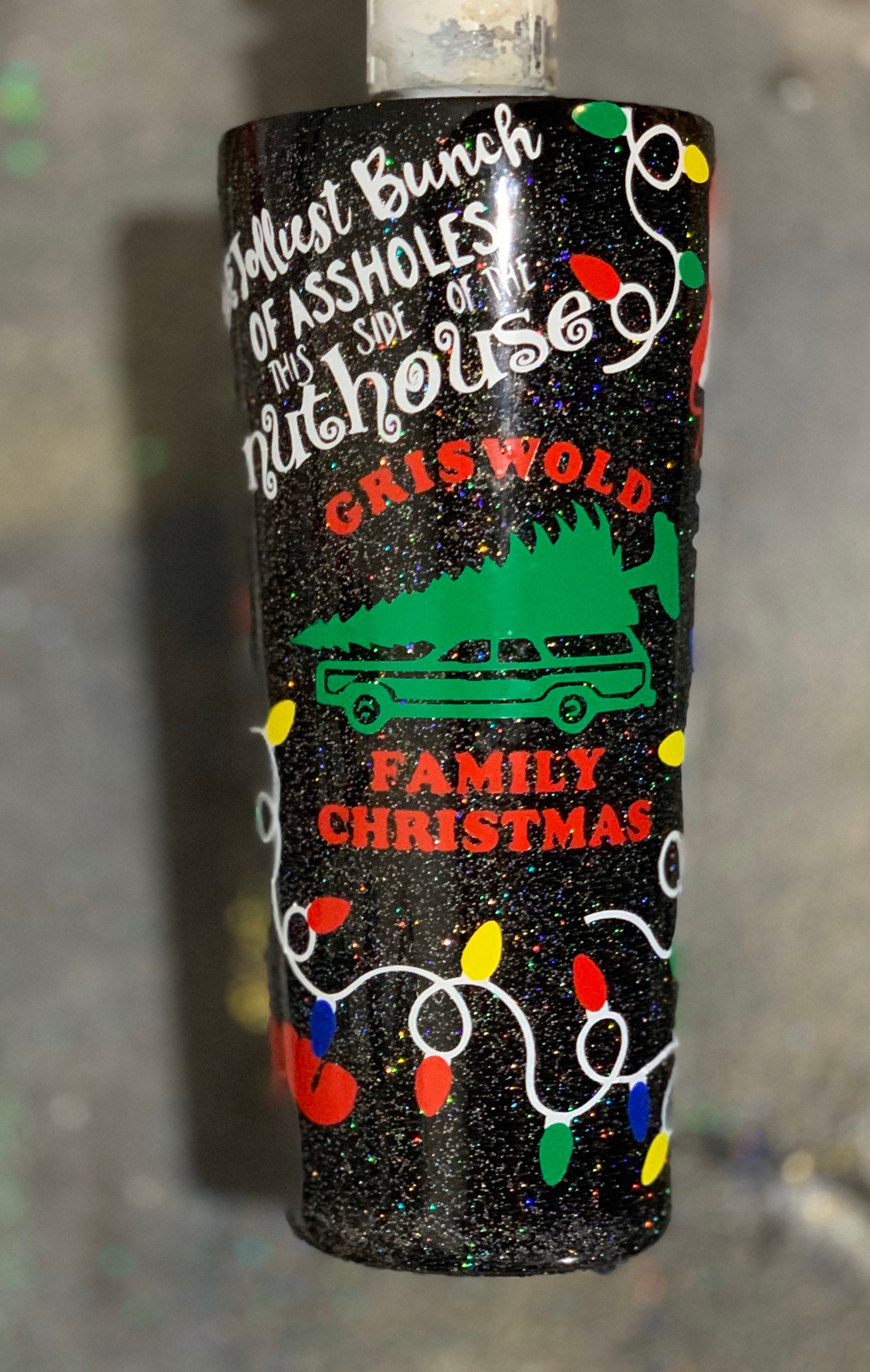 Christmas Vacation Glitter Tumbler Etsy