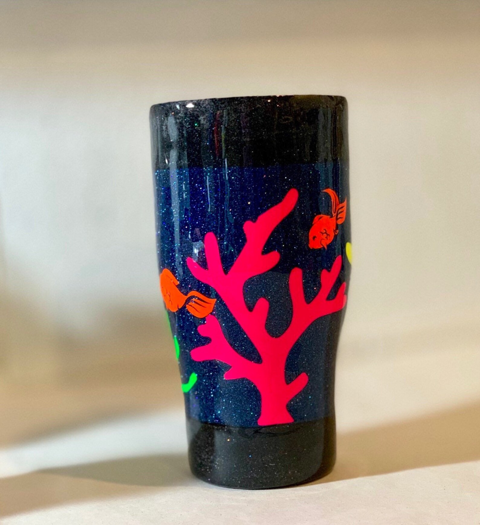 Ready to ship glitter fish tank orca tumbler Etsy