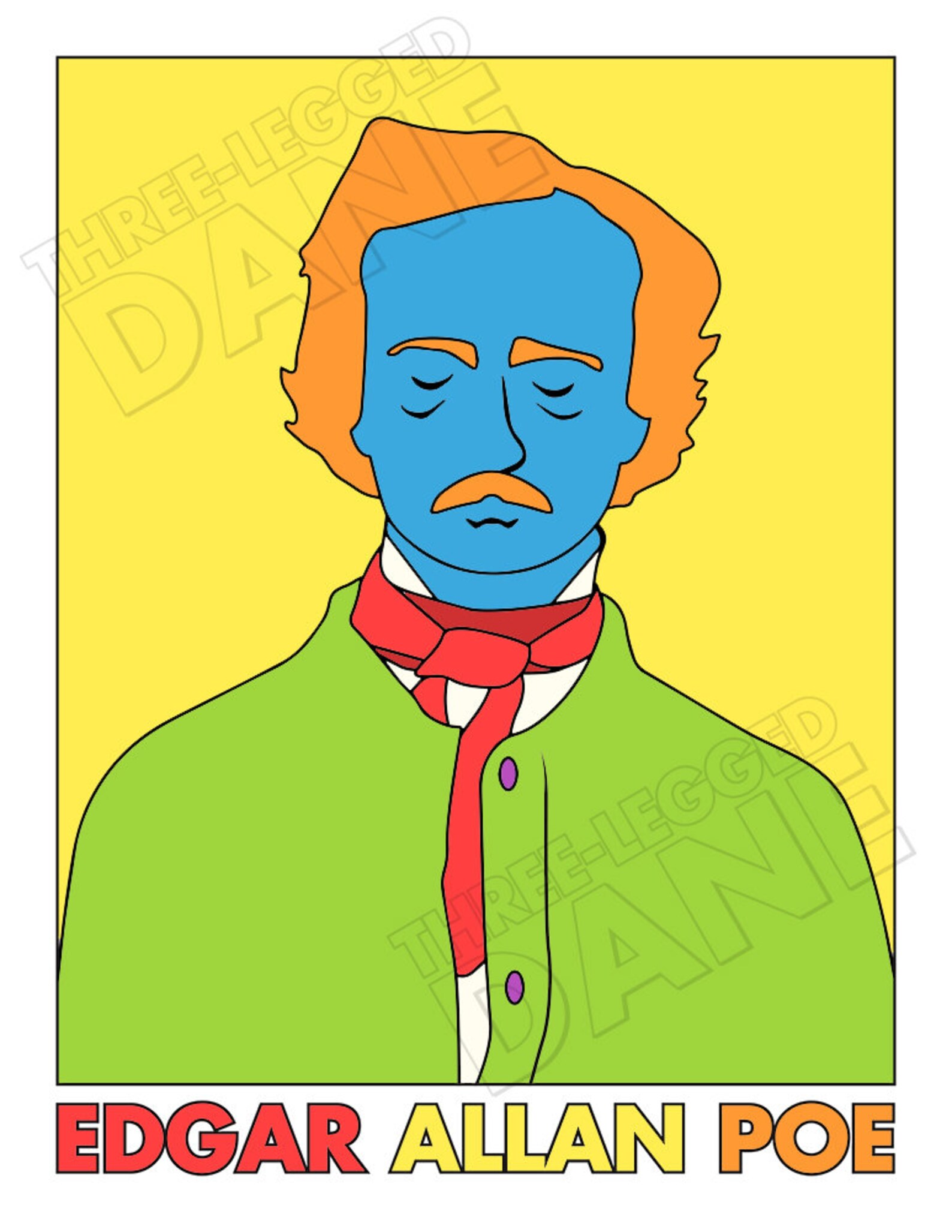 Coloring Page Edgar Allan Poe Instant PDF Digital Download | Etsy