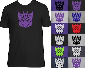 Transformers Decepticons • Premium Fitted T-Shirt • Choose Color • Unisex Graphic Tee Shirt • Fan Art